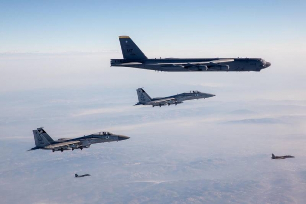 В медиа США: Американские B-52H сопровождались истребителями ВВС Израиля с устаревшими ракетами